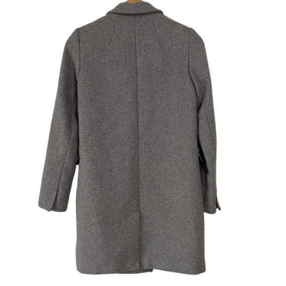 Zara Jackets & Coats New Zara Tailored Oversized Gray Long Wool